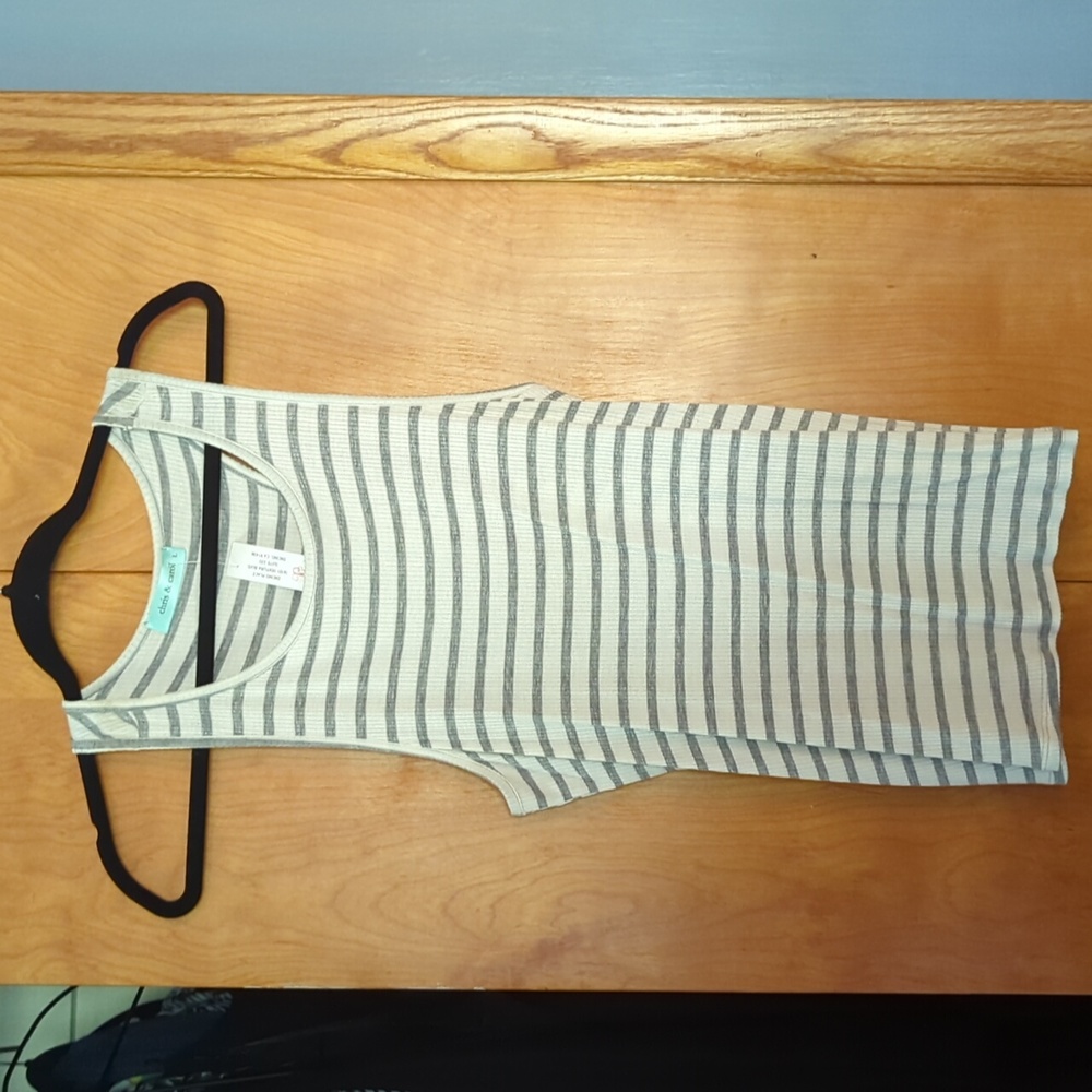 Women striped racerback tank top